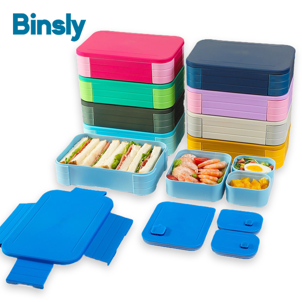 Meal Prep For Office - Moderne Bento Lunchbox 4-compartimenten Lekvrije voedselcontainer