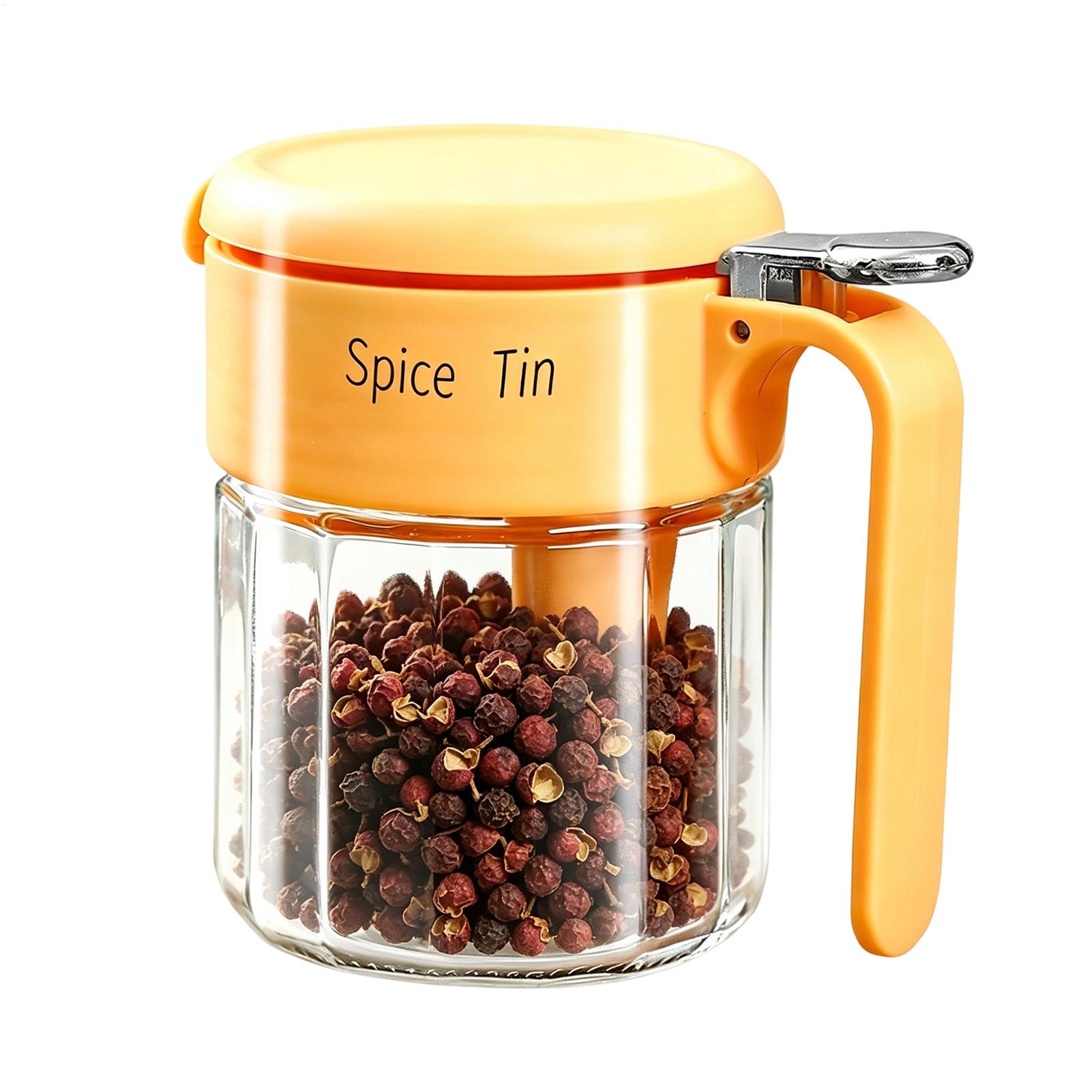 Meal Prep Glass - Kruidenpotje Gemakkelijke toegang Vochtbestendig glazen kruidenpotje