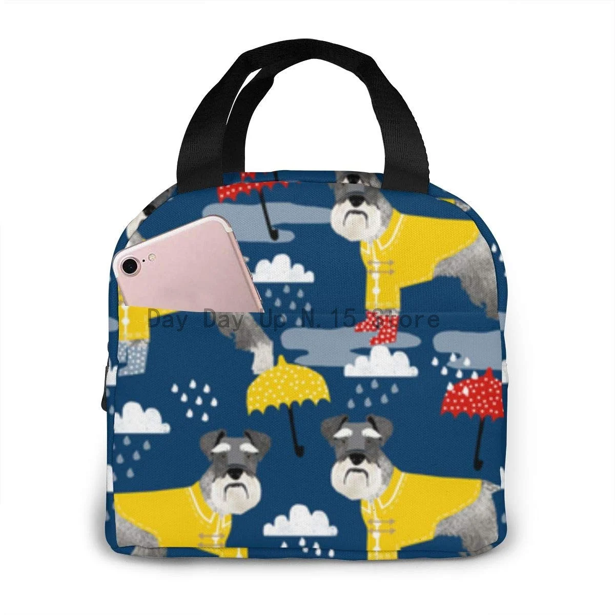 Meal Prep For Office - Schnauzer Regenjas Hond Hawaïaans Surfer Draagbare