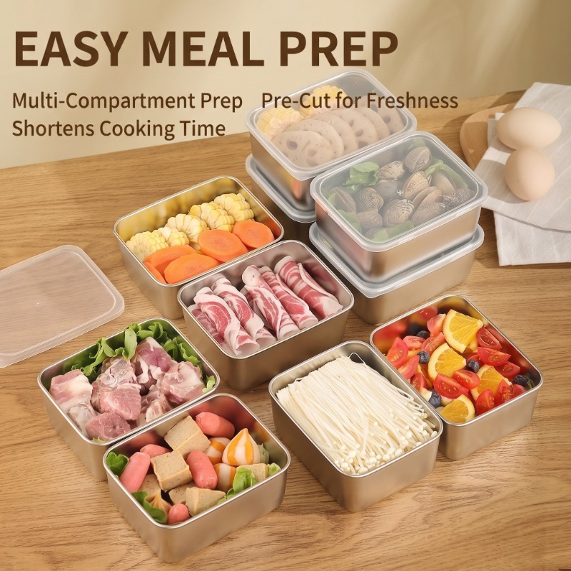 Meal Prep For Office - RVS voedselbewaarbakjes set - Luchtdichte lunchboxen