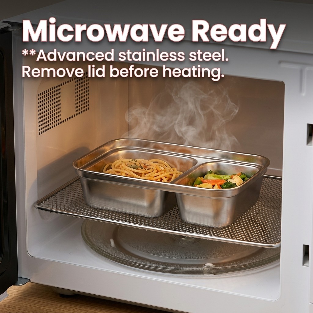 Microgolfbestendige 304 roestv - Meal Prep For Office recensie en prijs