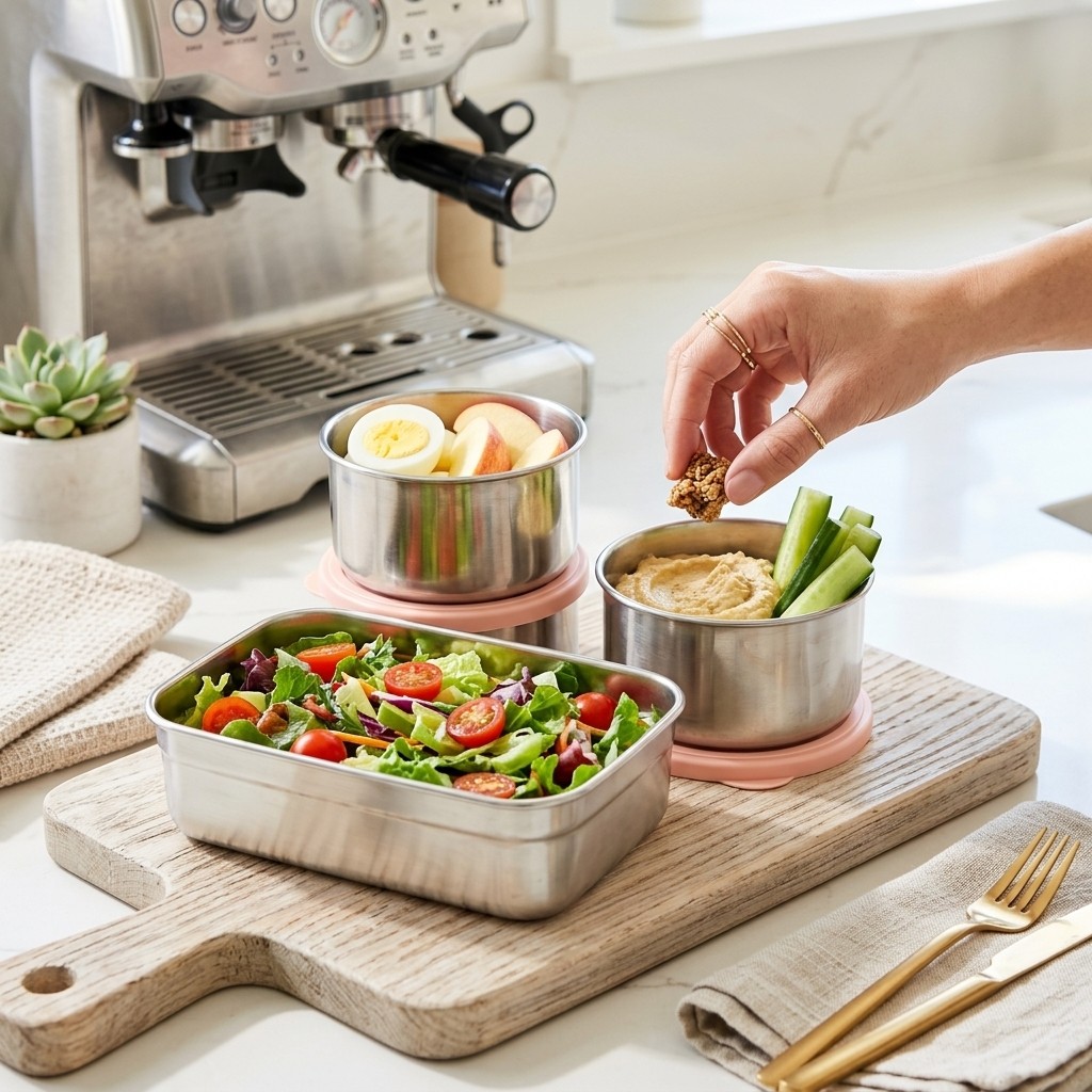 Microgolfbestendige 304 roestv - Meal Prep For Office recensie en prijs