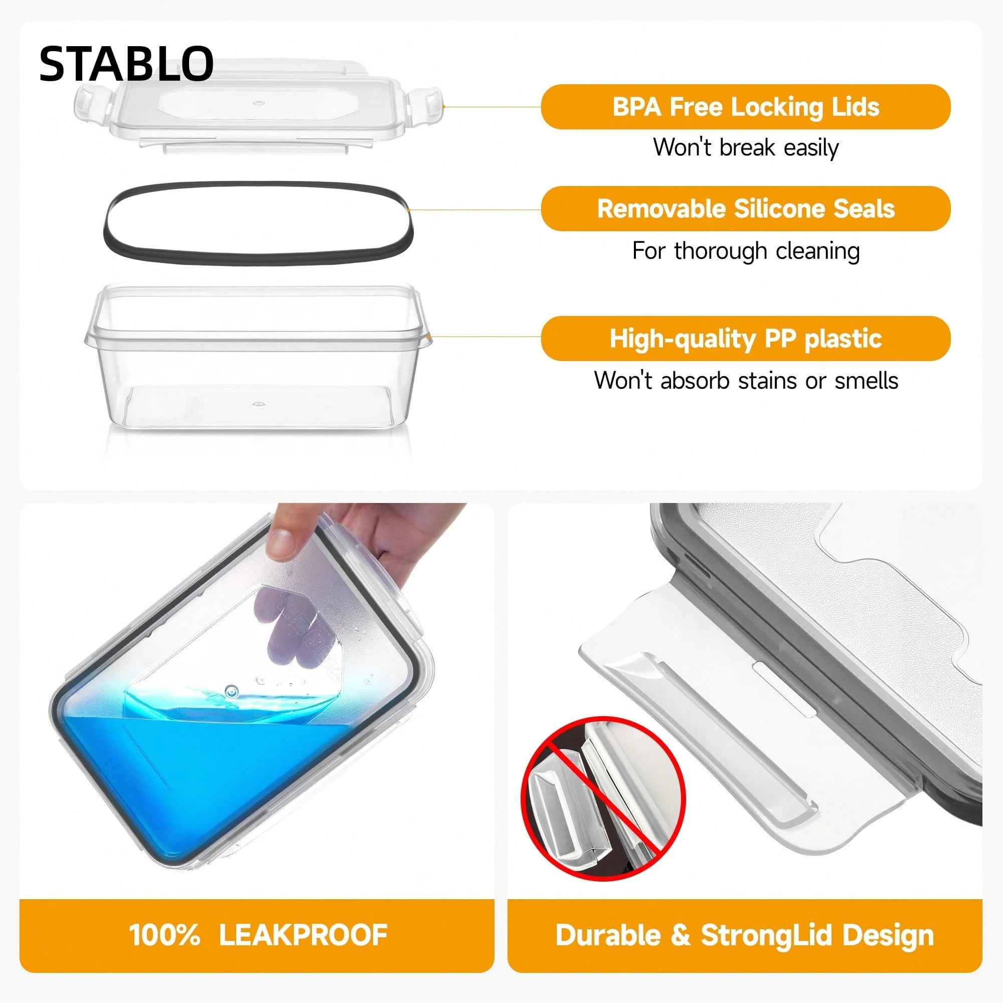 12 plastic verzegelde voedselb - Meal Prep Glass recensie en prijs