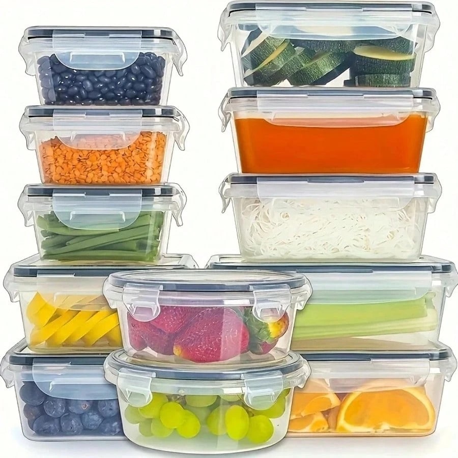 12 plastic verzegelde voedselb - Meal Prep Glass recensie en prijs