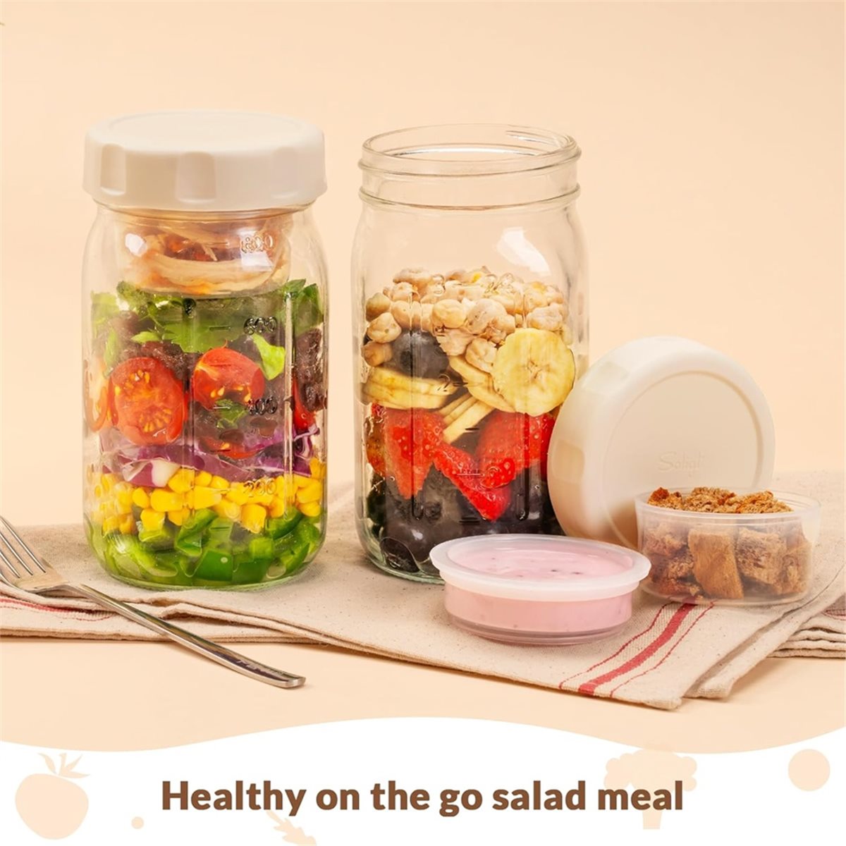 A67T NIEUW 4-pack glazen salad - Meal Prep Glass recensie en prijs