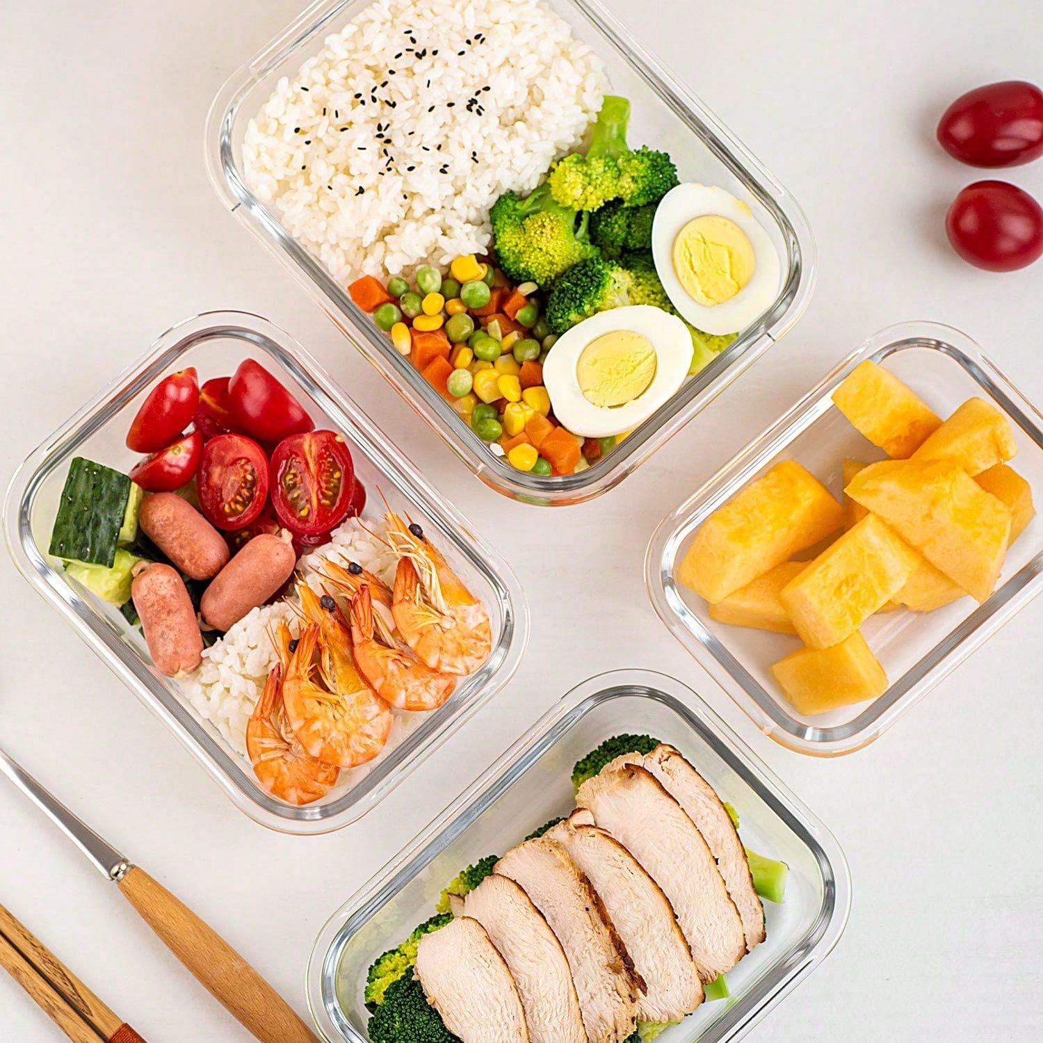 10-delige glazen voorraaddozen - Meal Prep Glass recensie en prijs
