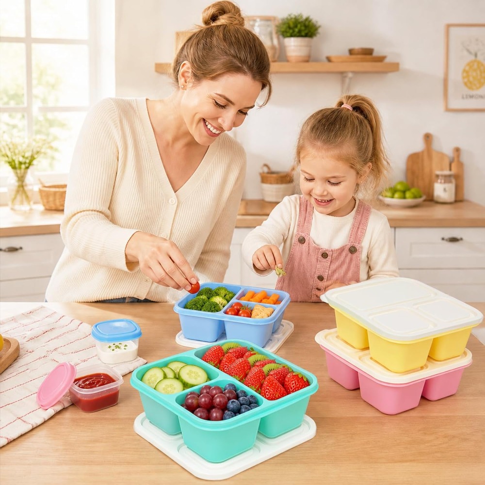 3-delige Bento Box Snackcontai - Meal Prep Healthy Lunch recensie en prijs