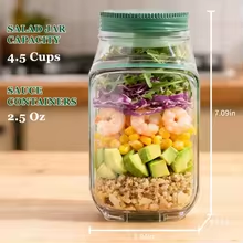 Draagbare saladepot met zijope - Meal Prep For Office recensie en prijs