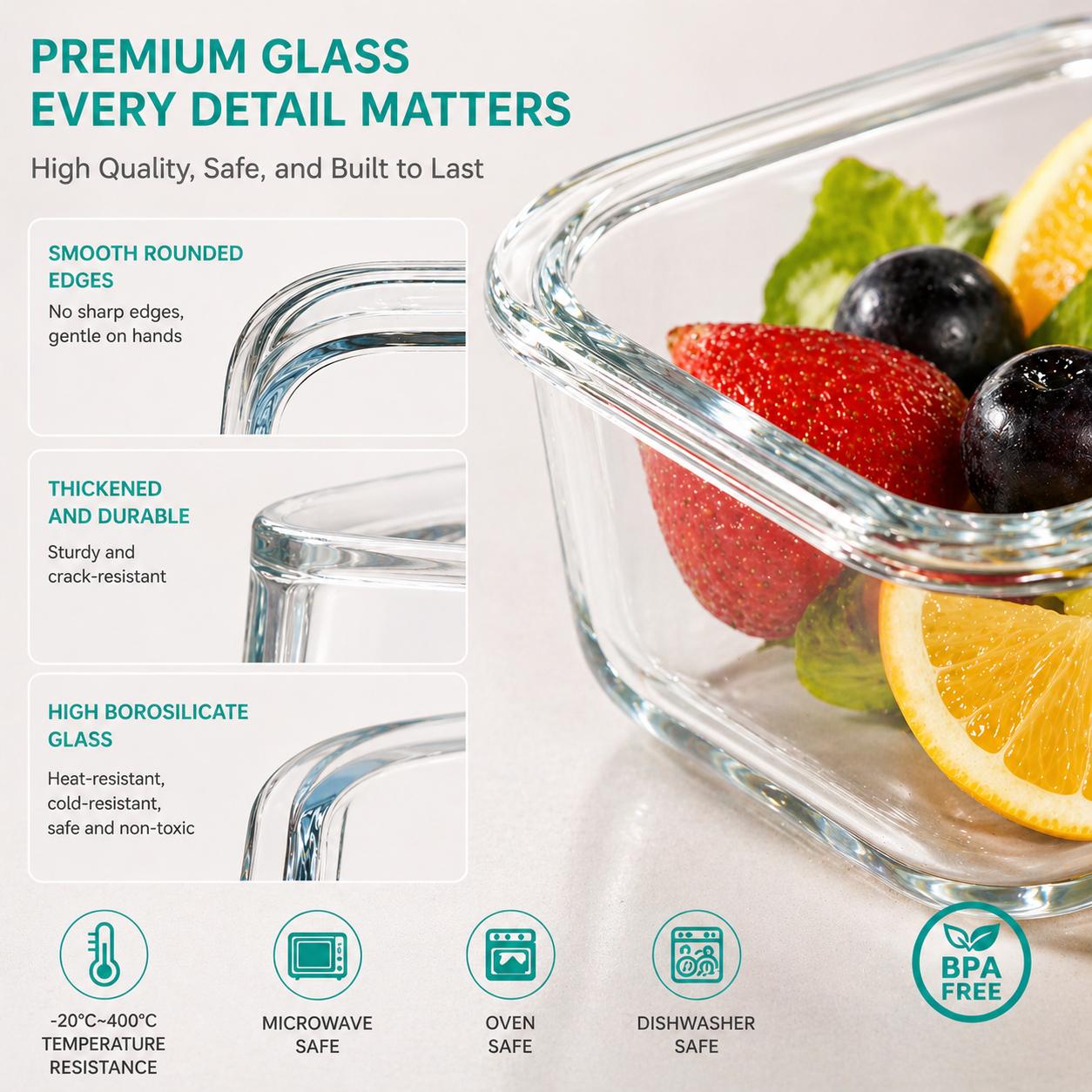 16 stuks verzegelde glazen voe - Meal Prep Glass recensie en prijs