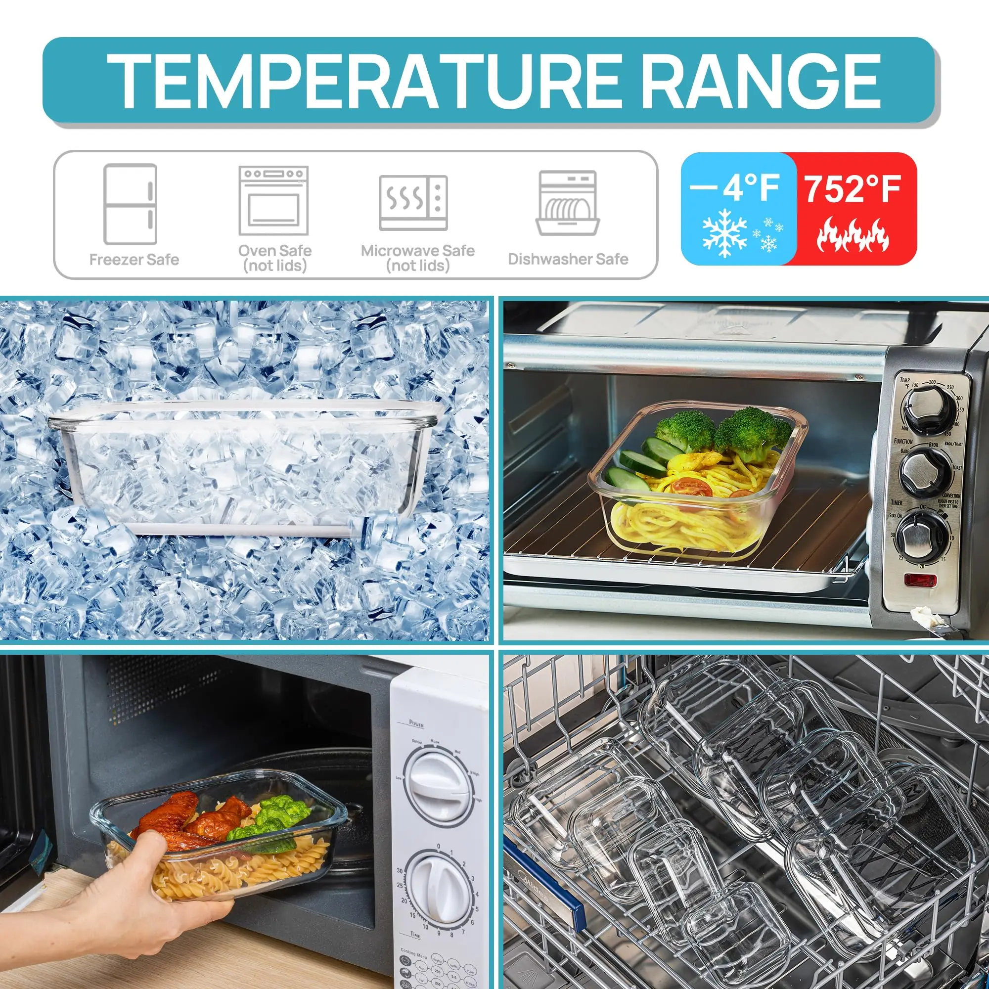 Glazen lunchbox Voedselopslagc - Meal Prep Glass recensie en prijs